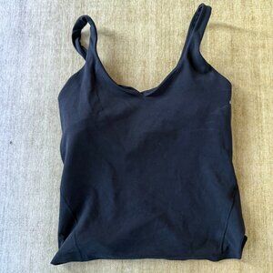 Lululemon Black Align Tank Top Nulu A/B Waist length Size 8